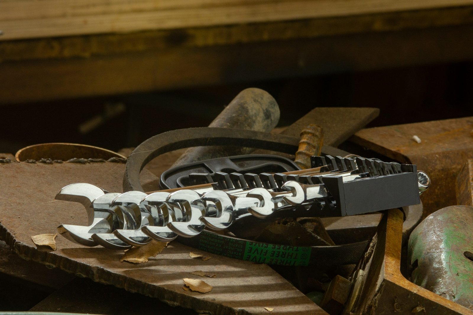Wrenches and tools ready for a service call