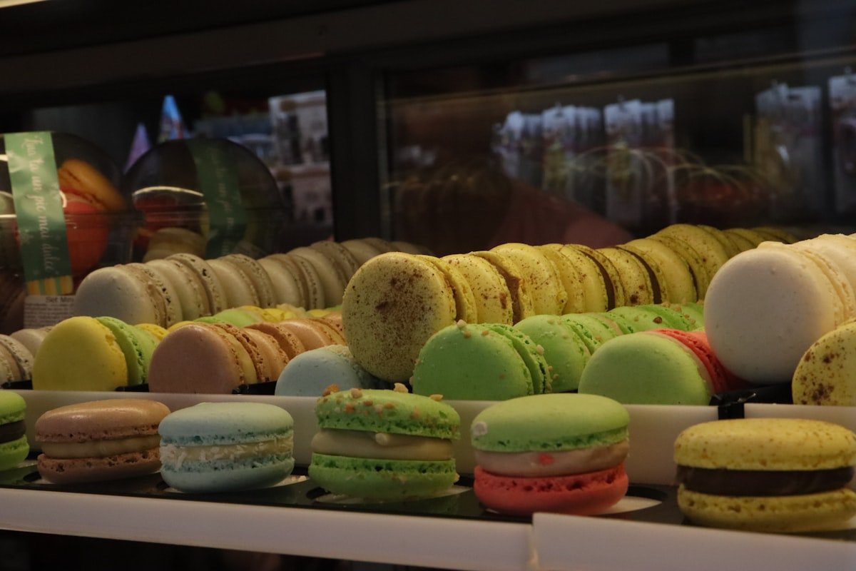Macarons from the pastry counter